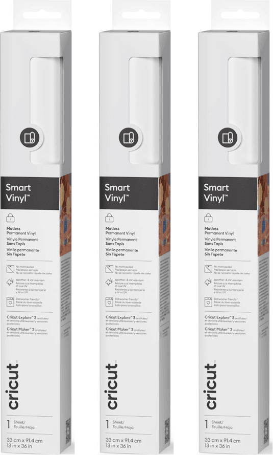 Cricut - Smart Vinyl Permanent - 3 Pack - White